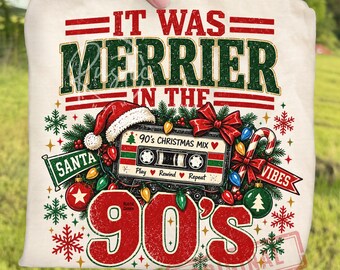 Retro 90s Nostalgic Christmas Cassette Tape PNG Bundle, Vintage Holiday Lights Sublimation, Mix Tape Xmas Shirt Design
