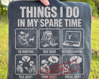 Funny Deer Hunting Lover PNG Bundle, Retro Things I Do In My Spare Time Hunting Sublimation, Rustic Hunter Outdoorsman Digital Download