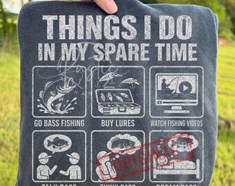 Funny Bass Fishing Lover PNG Bundle, Things I Do In My Spare Time Sublimation, Funny Fisherman Angler Outdoors Digital Download