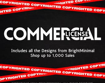 Commercial License: BrightMinimal Shop Designs, Up to 1,000 Sales