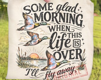 Retro Christian Duck Hunting I'll Fly Away PNG Bundle, Southern Jesus Faith Mallard Duck Waterfowl Hunter Sublimation, Outdoors Graphic
