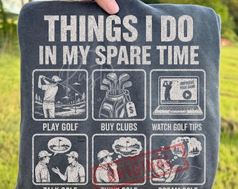 Retro Summer Golf Lover Dad PNG Bundle, Rustic Things I Do In My Spare Time Golf Life Sublimation, Funny Golfer Digital Download