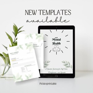 30-Day Mental Health Journal – Printable Self-Care & Reflection Planner PDF