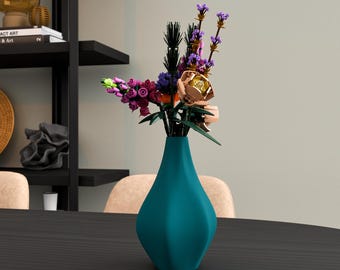 Vase für Lego Blumen oder Trockenblumen, mattes Finish, minimalistisches Dekor für Schreibtisch, Tisch oder Wohnzimmer, Geschenk für neues Zuhause oder Hochzeit