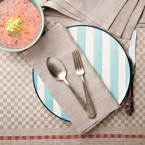 Natural Linen Napkin.  Cocktail Napkins.