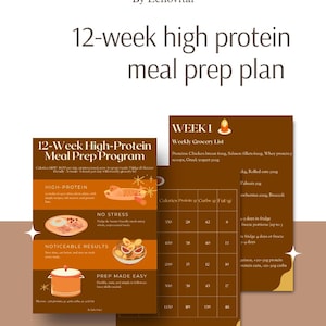 12-Wochen-Plan für die Proteinreiche Mahlzeitenzubereitung - 1400–1600 Cal Wöchentliche Menüs, Einkaufslisten und Makros