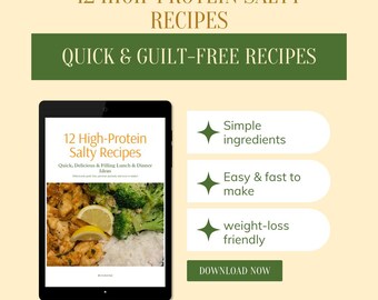 12 High-Protein Salty Recipes – Printable Recipe eBook for Healthy Lunch & Dinner