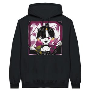 Kami Kazi - Anime Girl Hoodie, Softstyle Midweight, Cotton Fleece, Custom Design