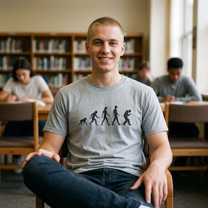 Lustiges Evolution T-Shirt mit Smartphone - Unisex Shirt - Gen Z