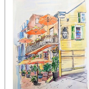Aquarelle DC, impression d'art, Georgetown DC, peinture DC, impression d'archives