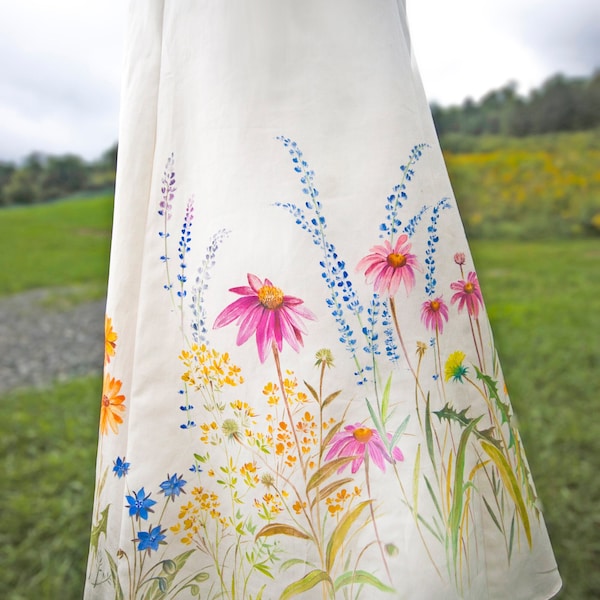 Hand Painted Wedding Dress - Etsy