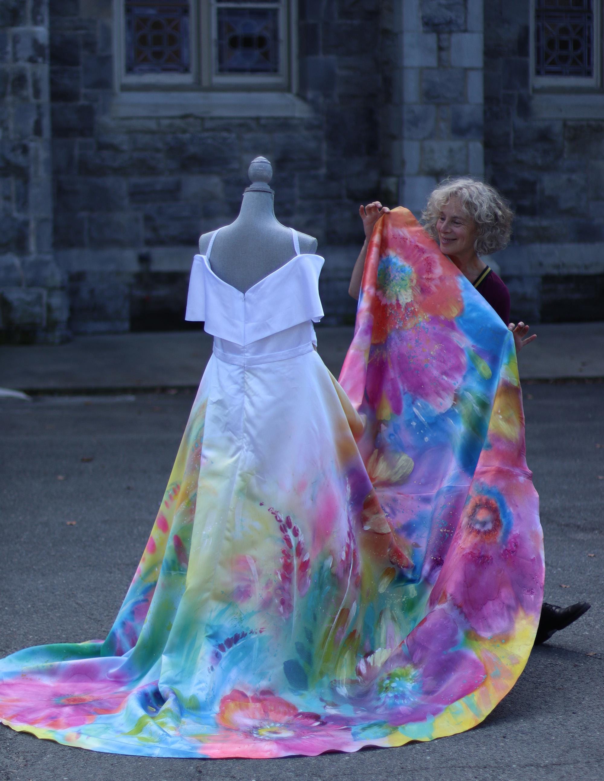 hand painted designer dresses The Hand-painted Dress