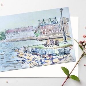Alexandria VA Postkarte, Alexandria Aquarell, Kunstreproduktion, Old Town Alexandria