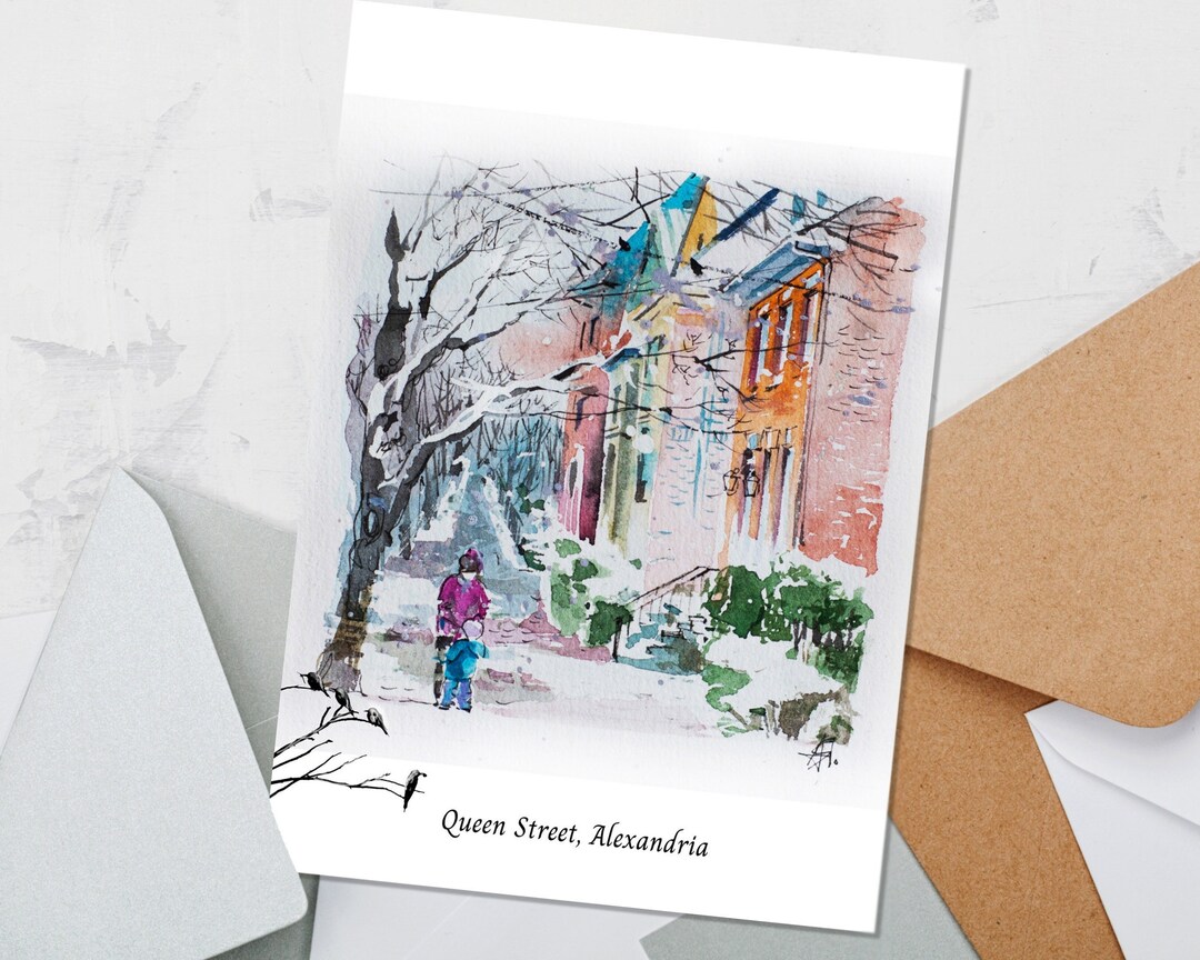 Alexandria Postcards Art Print Watercolor Reproduction Old Etsy UK