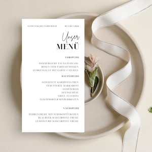 Szablon menu weselnego, menu weselne, cyfrowa karta menu, menu na specjalne okazje, cyfrowe pobieranie, eleganckie menu weselne