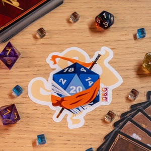 DnD | Monge | Adesivos de classe de dados | Adesivos de D&D | Adesivo de papel brilhante | Adesivo de folha brilhante