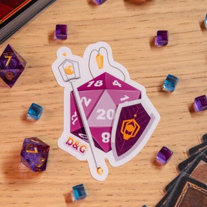 DnD | Clérigo | Adesivos de classe de dados | Adesivos de D&D | Adesivo de papel brilhante | Adesivo de folha brilhante