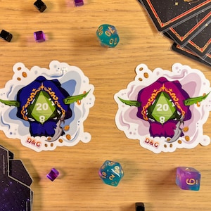 DnD | Duende | adesivos de classe de dados | Adesivos D&D | Adesivos DnD | Papel brilhante adesivo | Adesivo de folha brilhante