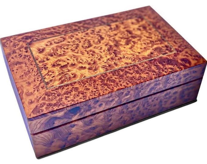 Hand Carved Wooden Multipurpose Keepsake Jewelry Decorative Art Box Storage Organizer (Large wood Box Without lock,Antique)