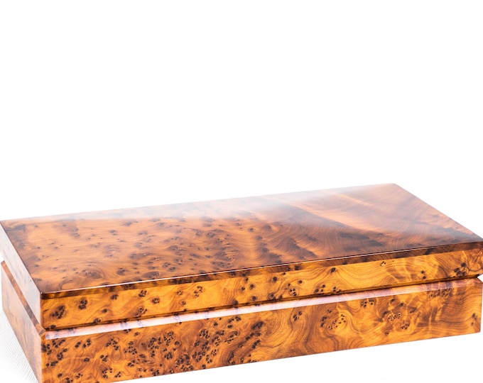 Hand Carved Wooden Multipurpose Keepsake Jewelry Decorative Art Box Storage Organizer (Large wood Box,Antique)