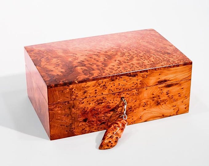 Hand Carved Wooden Multipurpose Keepsake Jewelry Decorative Art Box Storage Organizer (Large wood Box With lock,Antique)