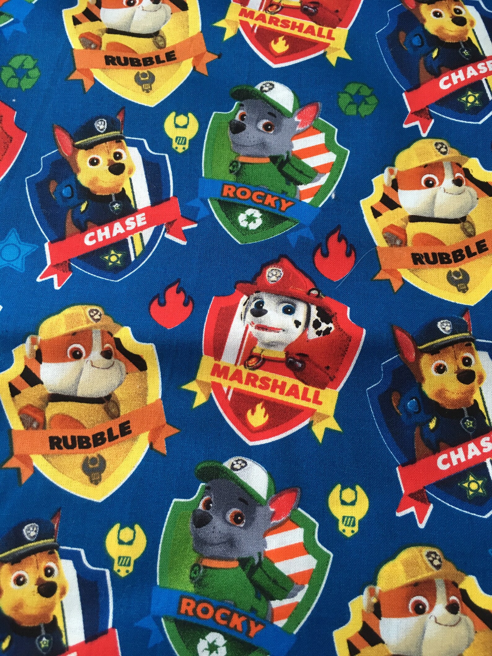 Paw Patrol retired cotton fabric by the yard. Unique find Etsy