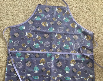 Apron, kitchen apron, waterproof apron, laminated cotton apron. Adults and kids aprons  Cute purple sheep apron