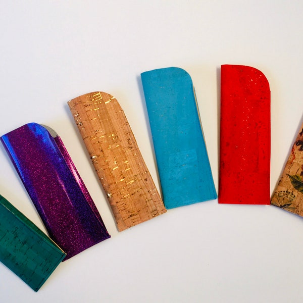 Cork sunglasses case, reader glasses case , cork glasses case