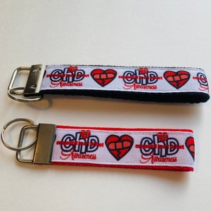 CHD key fob, congenital heart disease key chain