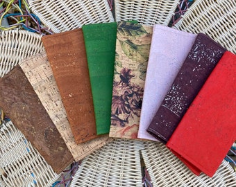 Cork checkbook covers, vegan cork checkbook covers, coupon holder, Dave Ramsey cash envelope system