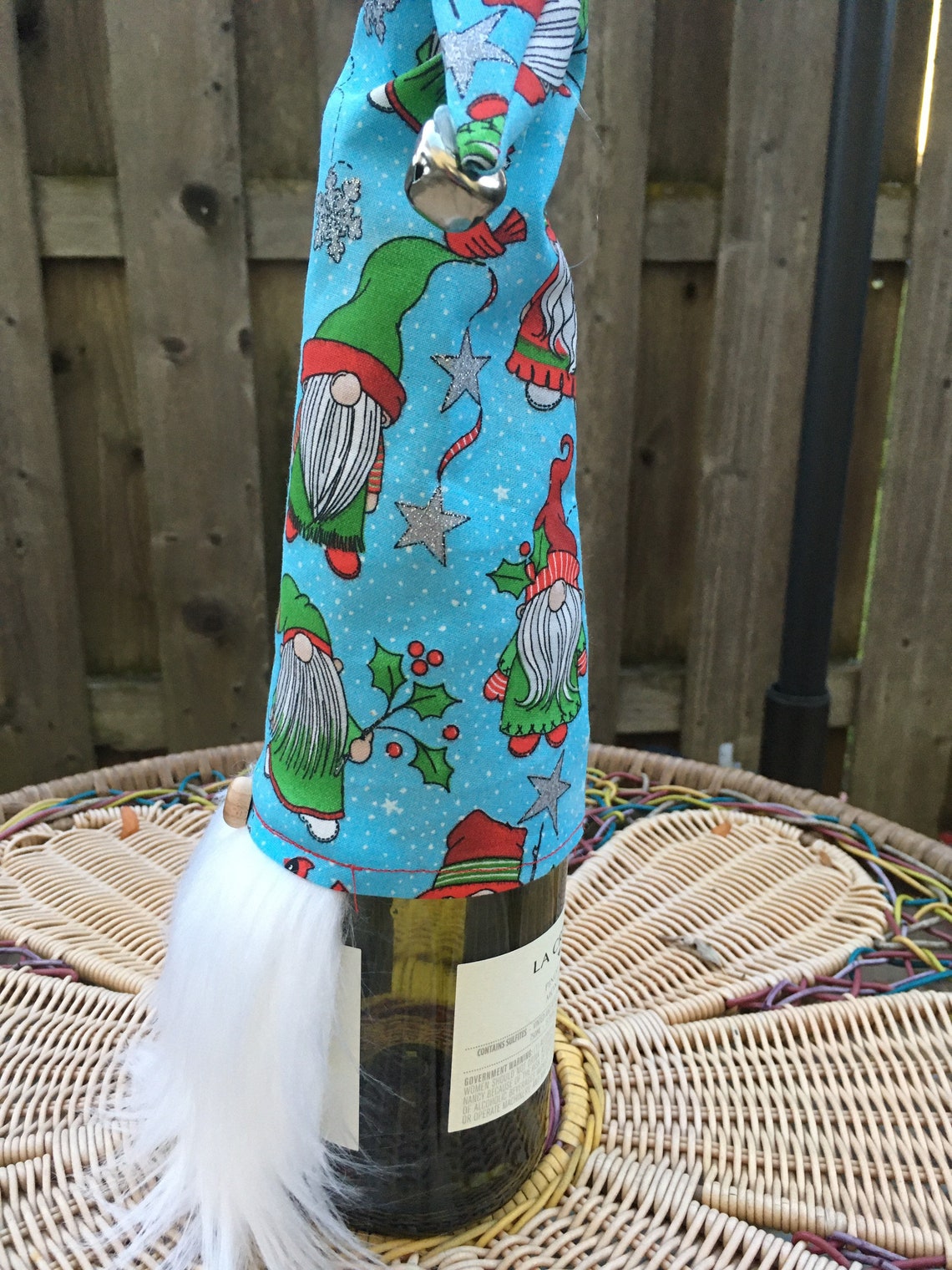 Gnome Christmas Gnome Wine Bottle Topper Beer Bottle Topper Etsy