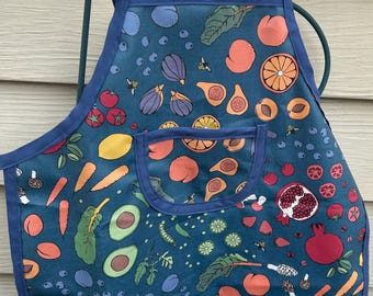 Apron, Kid’s apron, food themed apron, kids art apron, dinosaur child’s cooking apron