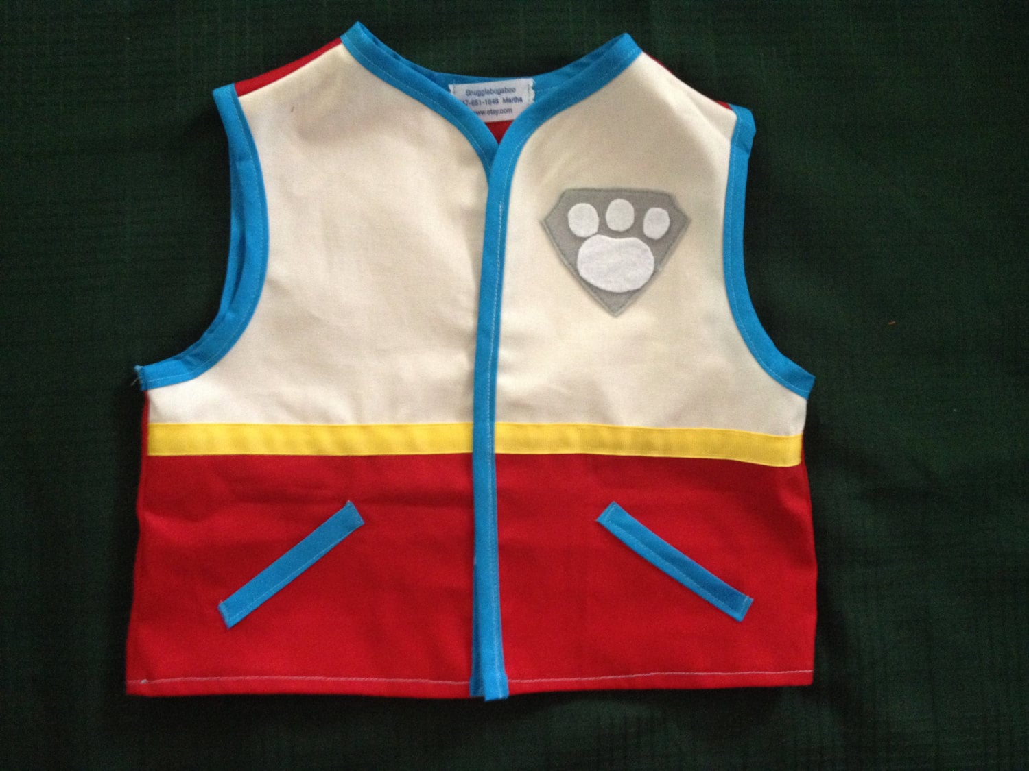 ADULT Paw Patrol inspired Ryder Costume Vests. Sizes Small Etsy