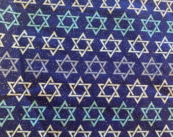 Hanukkah sparkly Star of David fabric, Star of David,Hanukkah,Passover