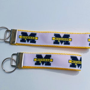 University of Michigan key fob, Wolverine wristlet fob,