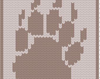Bear Paw Chunky Knit Blanket Pattern/ Hand Knitting/ Finger Knitting/ Graph