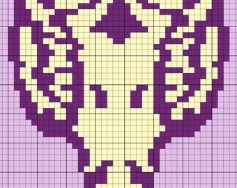 West Chester University inspired Chunky Knit Blanket Pattern/ Hand Knitting/ Finger Knitting/ Graph