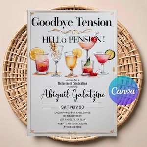 Simple Retirement Party Invitation | Editable Digital Download | Minimalist Design | Printable Template | Instant Access