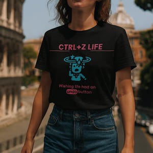 T-shirt I.T Ctrl + Z Life | Cadeau amusant pour les informaticiens, les ingénieurs logiciels, les développeurs et les passionnés de technologie