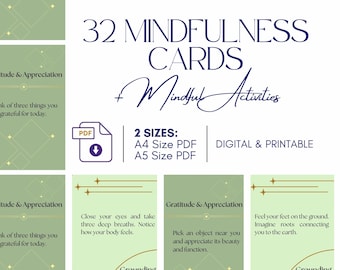 Mindfulness Affirmation Cards | Daily Mindset Cards for Self-Care