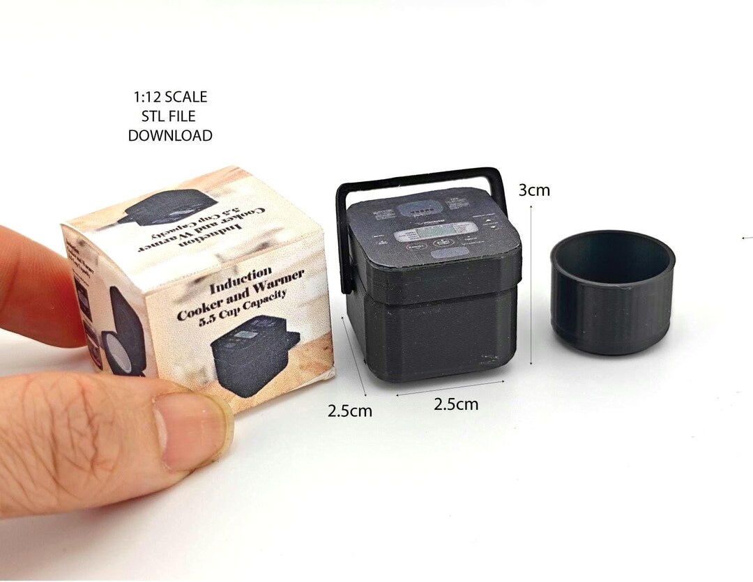 1:12 Openable Rice Cooker and Box, Miniatures, Kitchen Applicants, Mini ...