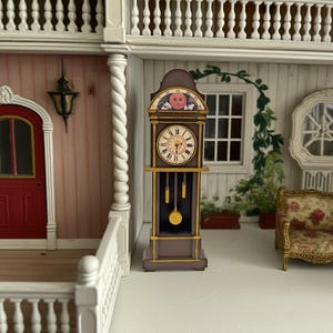 1:12 Grandfather Clock — Vintage Dollhouse STL File with Printable Sticker for DIY Assembly