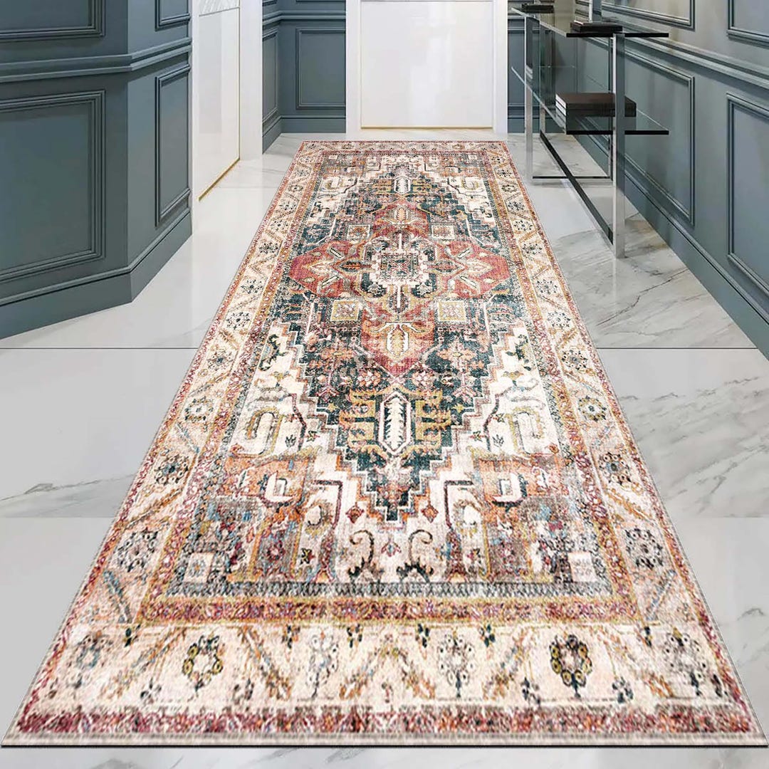 Vintage Style Hallway Runner, Traditional Entryway Rug, Boho Corridor ...