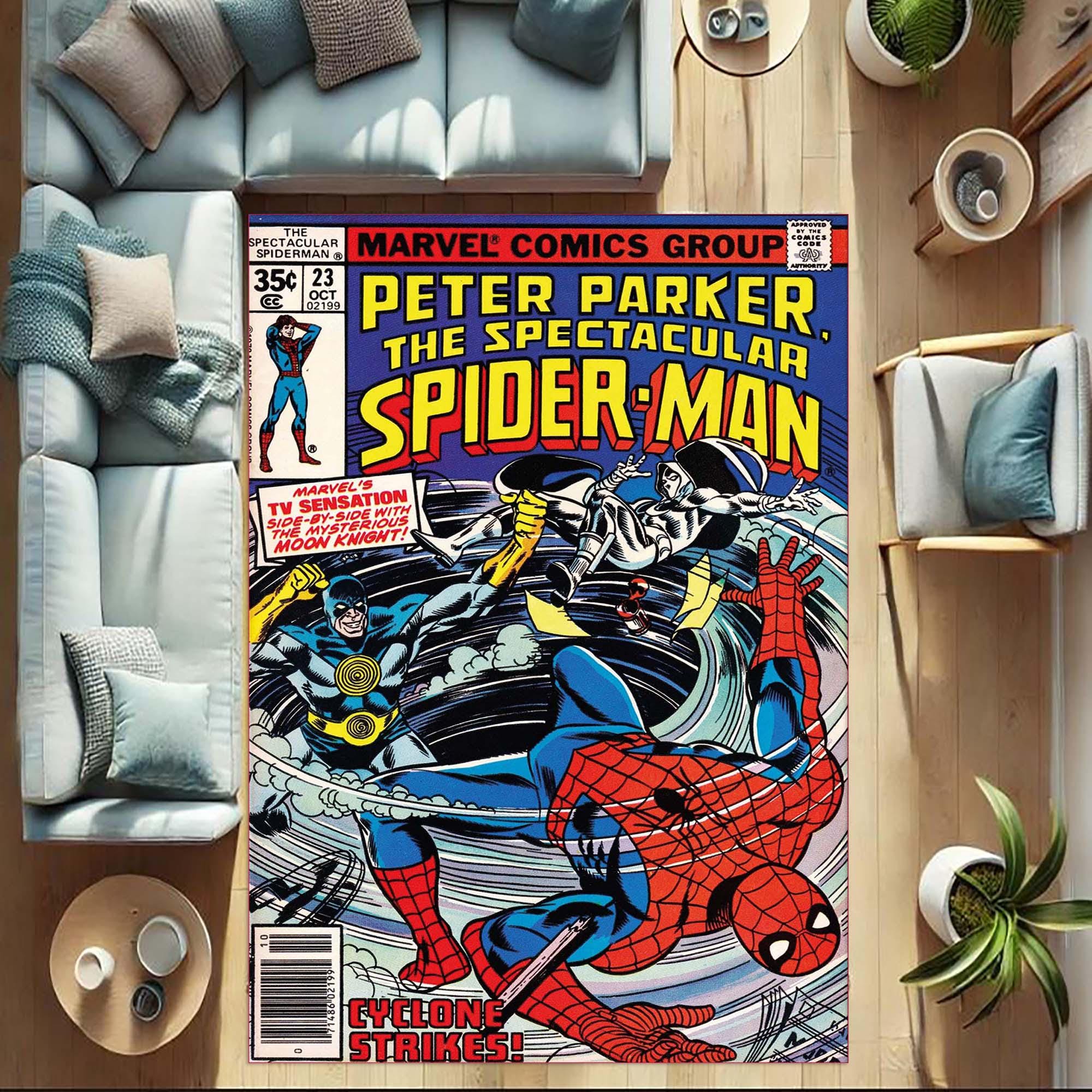 Spider Man Rug, Comic Book Mat, Superhero Carpet, Hero Themed Rug ...