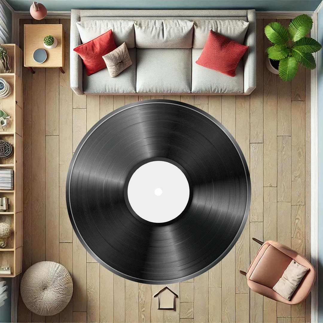 Audio Studio Rugs Vinyl Record Rug, Music Lover Rug, Turntable Decor, DJ Studio Rug, Cool ...