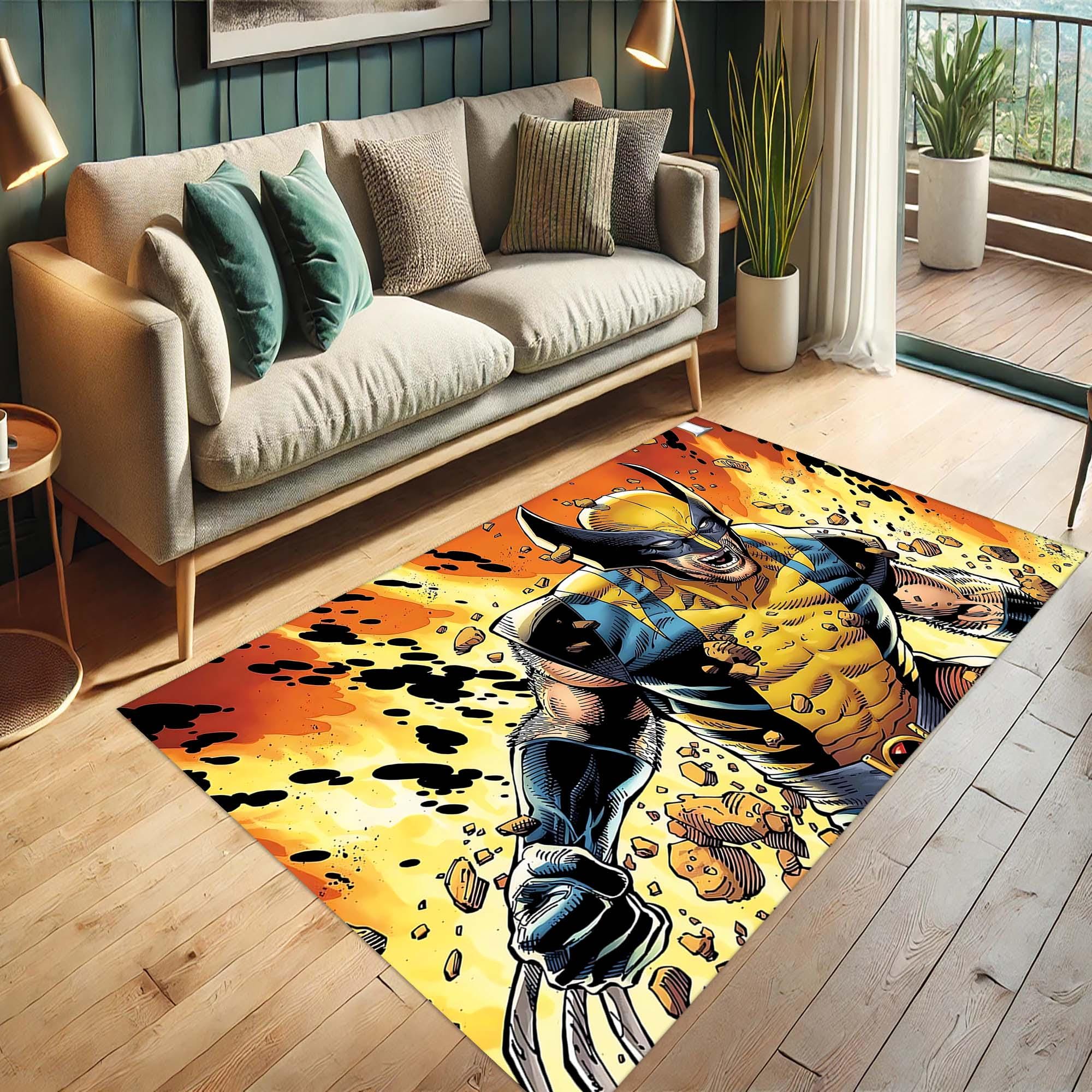 Action Figure Rug Superhero Rug, Comic Book Art, Action Hero Carpet, Inspired Decor ...