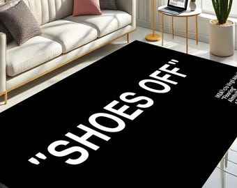 Shoes Off, Shoes Off Rug, Sneakers Shoes Room Rug, Shoes Mat, Entry Rug, Sneakers Shoes Carpet