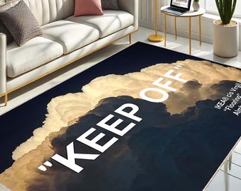Modern rug, Keep Off Rug, Designer Rug, Statement Rug, Cloud print rug, Keep Off Rug Style, Decor Rug, Street Style Rug