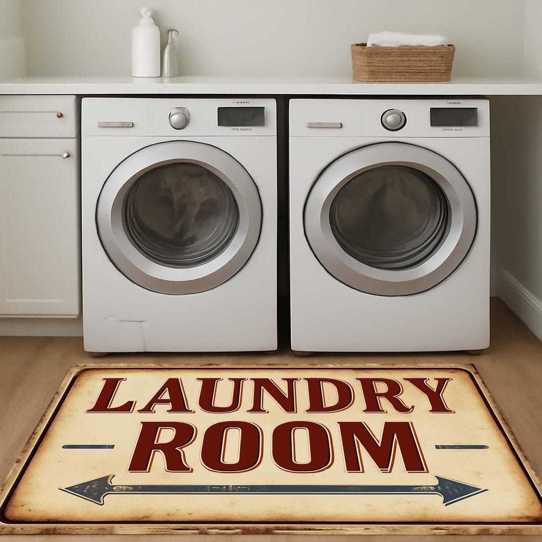 Rustic Laundry Room Rugs Laundry Room Rug, Vintage Laundry Sign, Rustic Home Decor, Farmhouse ...