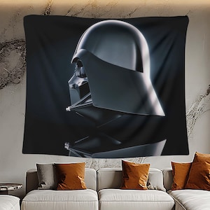 Dark Lord Tapestry, Sci-Fi Villain Wall Art, Decor, Galactic Empire Theme, Gamer Room Design, Movie Fan Gift, Futuristic Home Aesthetic